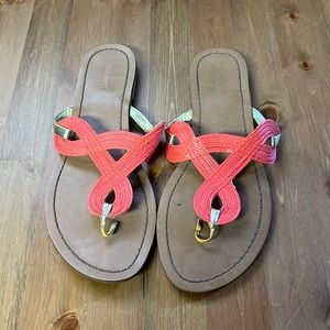 Neon Coral Old Navy Flip Flops Size 7